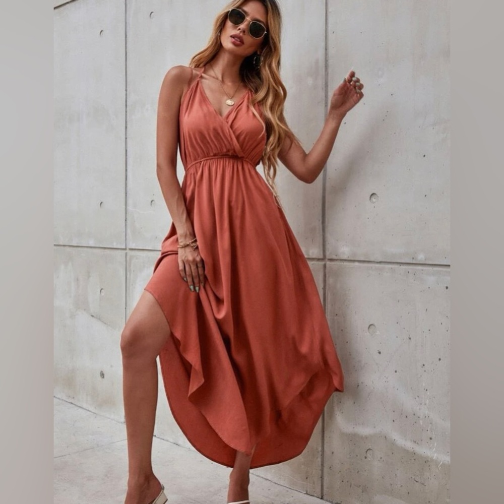 NWOT burnt orange Sun dress XL